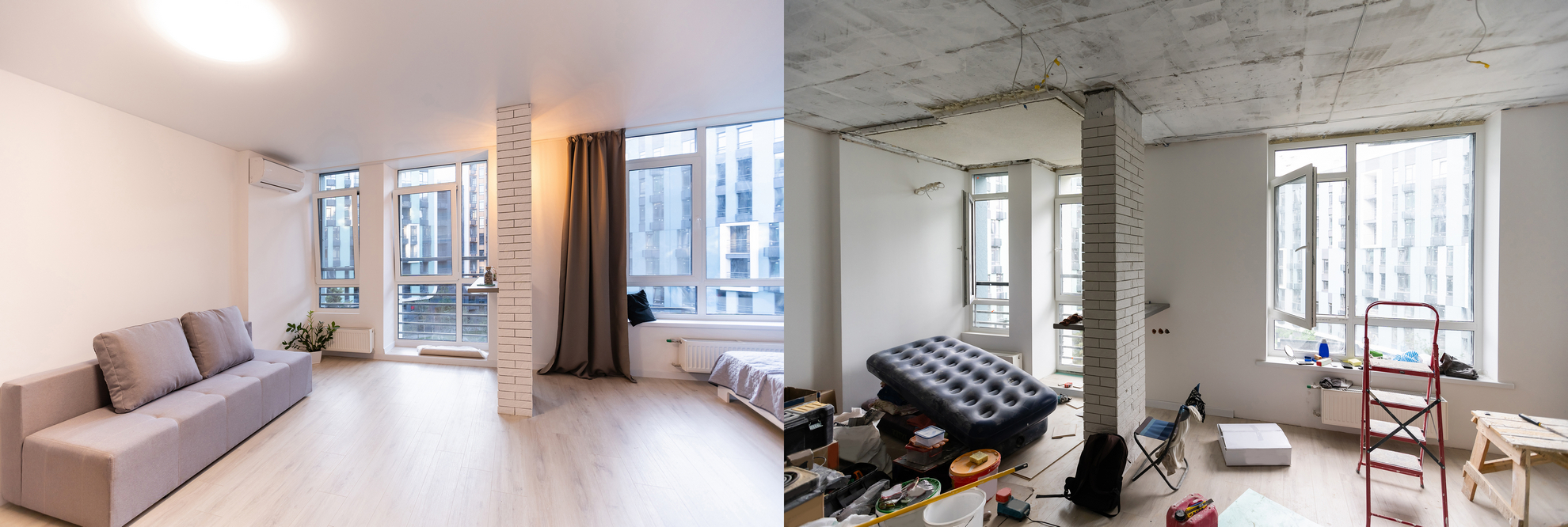 Фото современного ремонта квартиры до и после